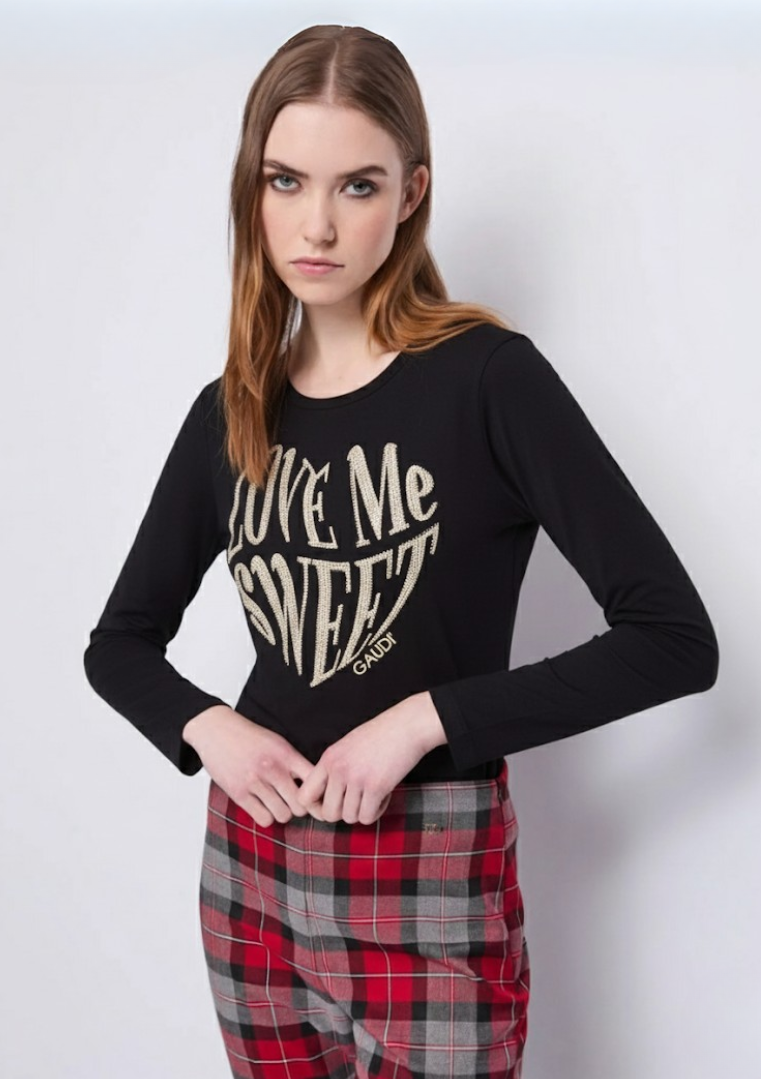 T-shirt femme avec imprimé lettrage - 521BD64022