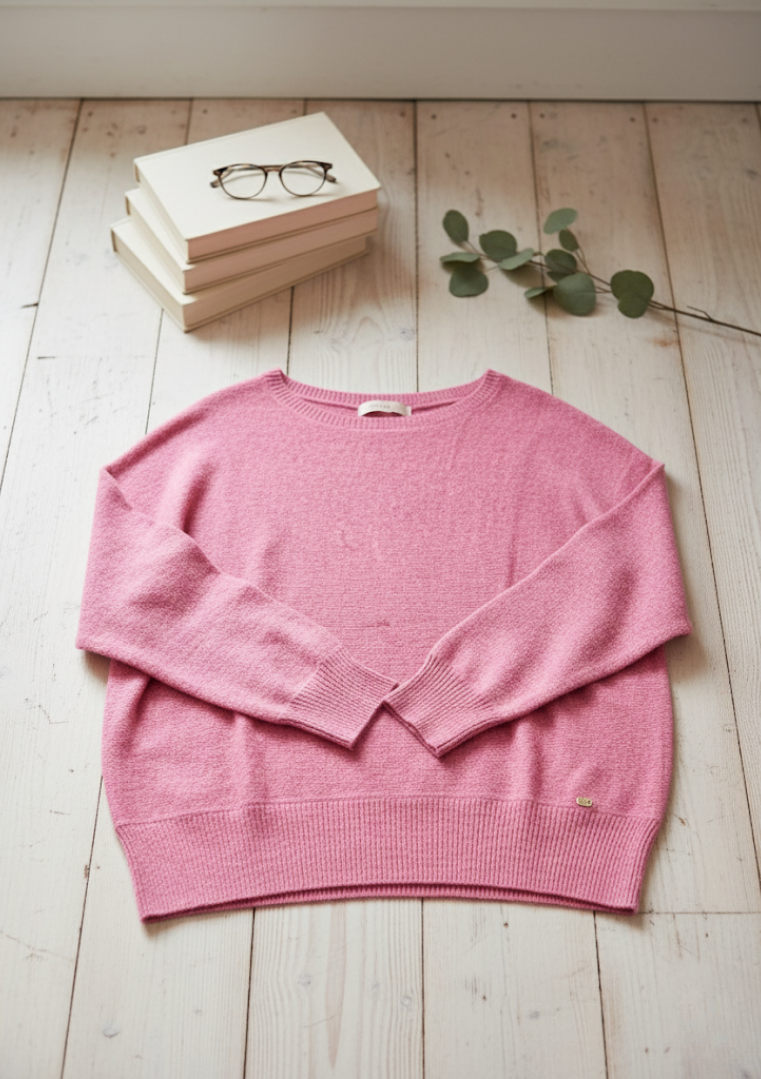 Pull col rond en maille douce - 521BD53045