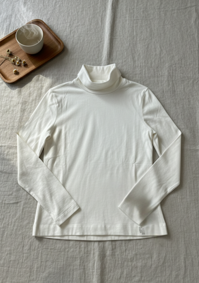 T-shirt col cheminée manche longue - 521BD64004