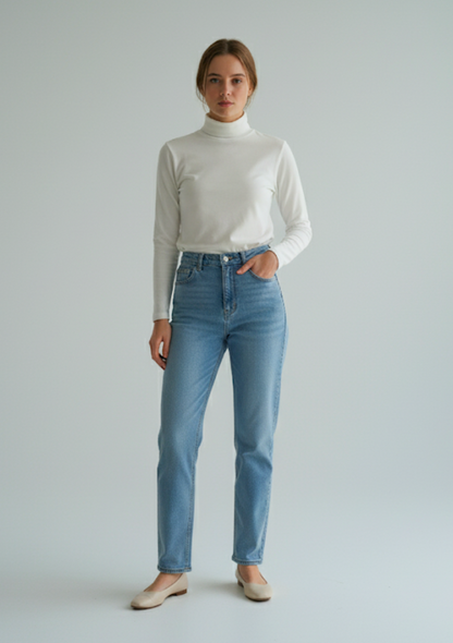 T-shirt col cheminée manche longue - 521BD64004