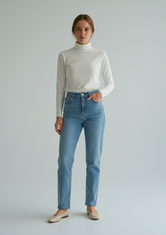 T-shirt col cheminée manche longue - 521BD64004