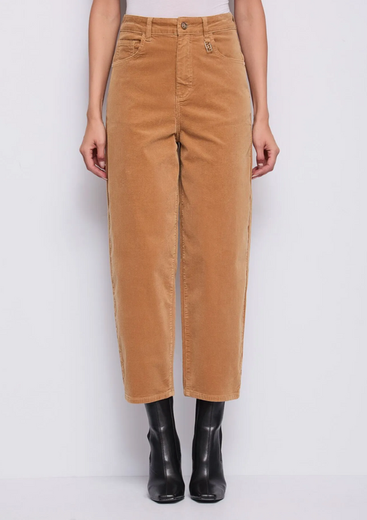 Pantalon taille haute en velours de coton pour femme - 521BD25025