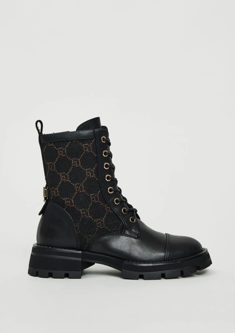 Bottines en jacquard noir - V54-64813