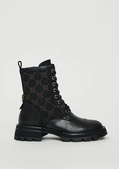Bottines en jacquard noir - V54-64813