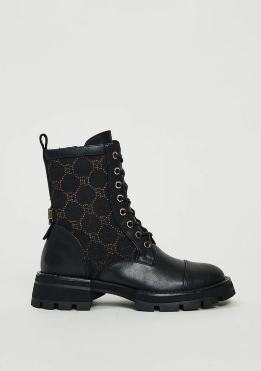 Bottines en jacquard noir - V54-64813