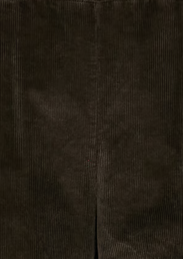 Pantalon droit en coton mélangé chocolat pour femme, coupe droite avec taille élastiquée - HK-PA-KOMORI-702 – Humility