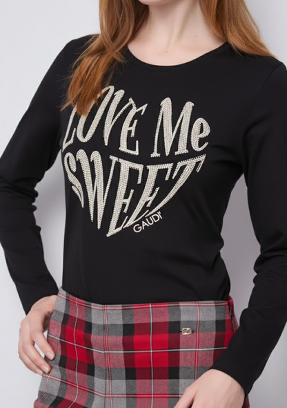 T-shirt femme avec imprimé lettrage - 521BD64022