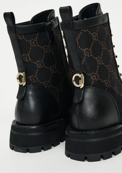 Bottines en jacquard noir - V54-64813