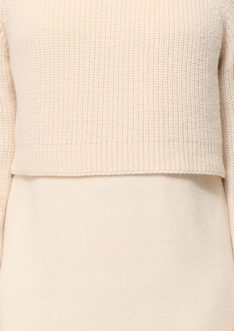 Robe EXILIA pull col bénitier en maille