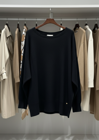 Pull col rond en maille douce -  521BD53045