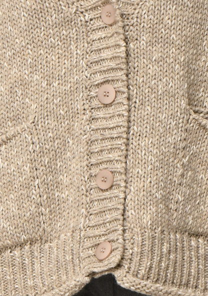 Gilet CRUZI col V en maille chinée
