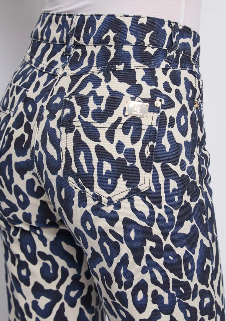 Jeans femme à imprimé animal - 521BD25019