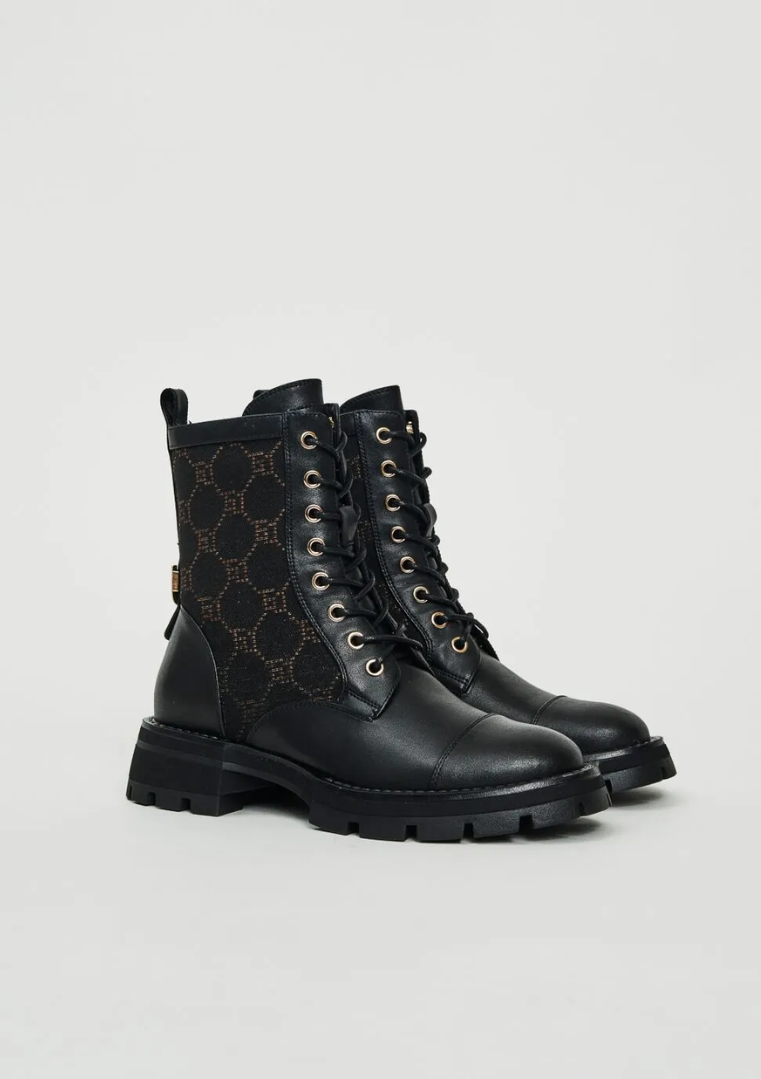 Bottines en jacquard noir - V54-64813