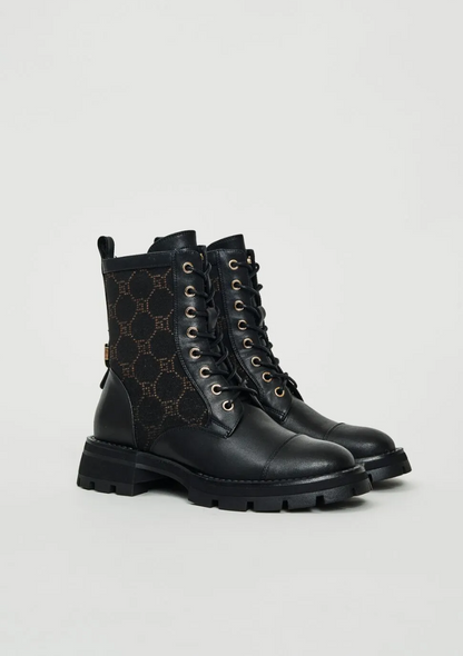 Bottines en jacquard noir - V54-64813