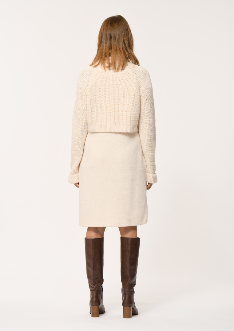 Robe EXILIA pull col bénitier en maille
