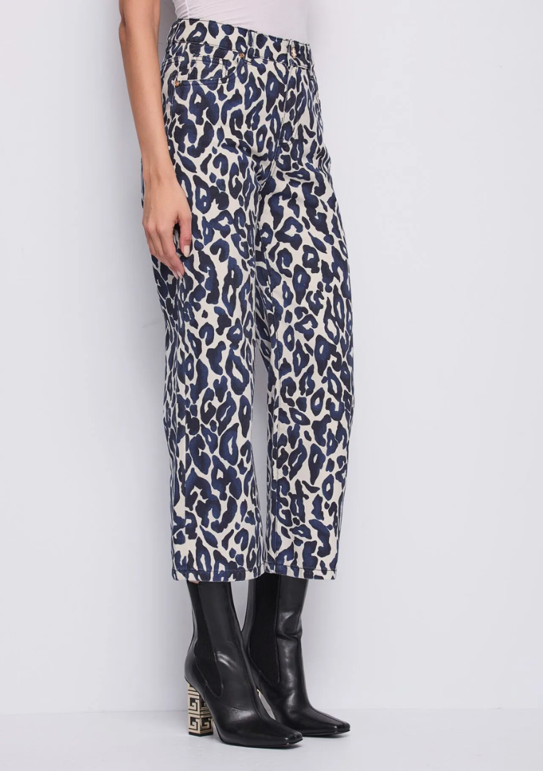 Jeans femme à imprimé animal - 521BD25019
