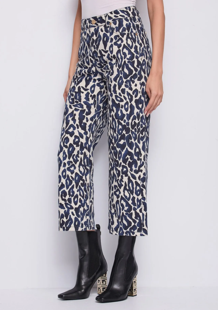 Jeans femme à imprimé animal - 521BD25019