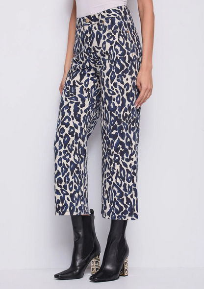 Jeans femme à imprimé animal - 521BD25019