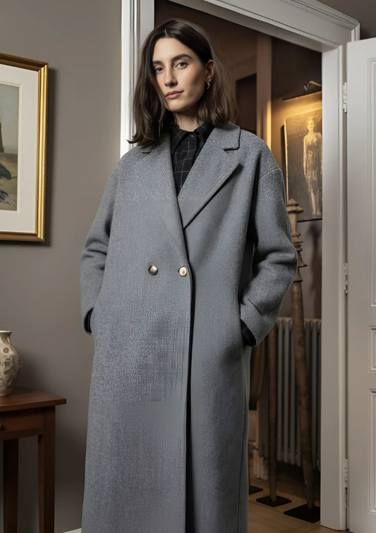 Manteau gris chiné - OM073G